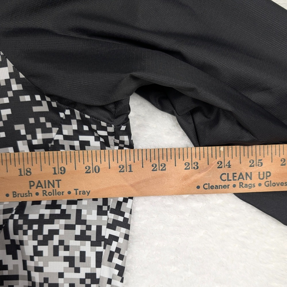 Oakley Windbreaker Jacket Mens Small Black Digital Pixel Gradient Golf Hoodie - Picture 4 of 9